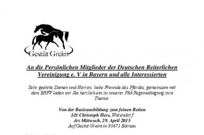 Einladung zur PM-Veranstaltung mit Christoph Hess am 29.04.2015